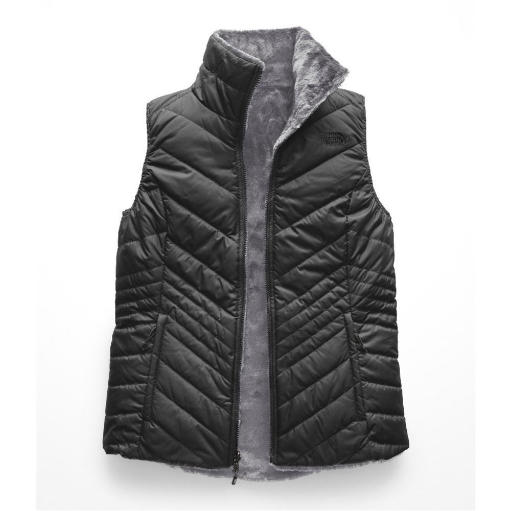 THE NORTH FACE MOSSBUD INSULATED REVERSIBLE VEST WOMEN'S -ASPHALT GREY/MID GREY - Picture 3 of 10